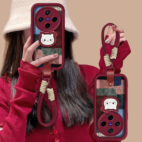 适用vivo新款创意公仔挂绳保护套