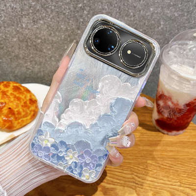 适用华为nova系列油画云朵手机壳