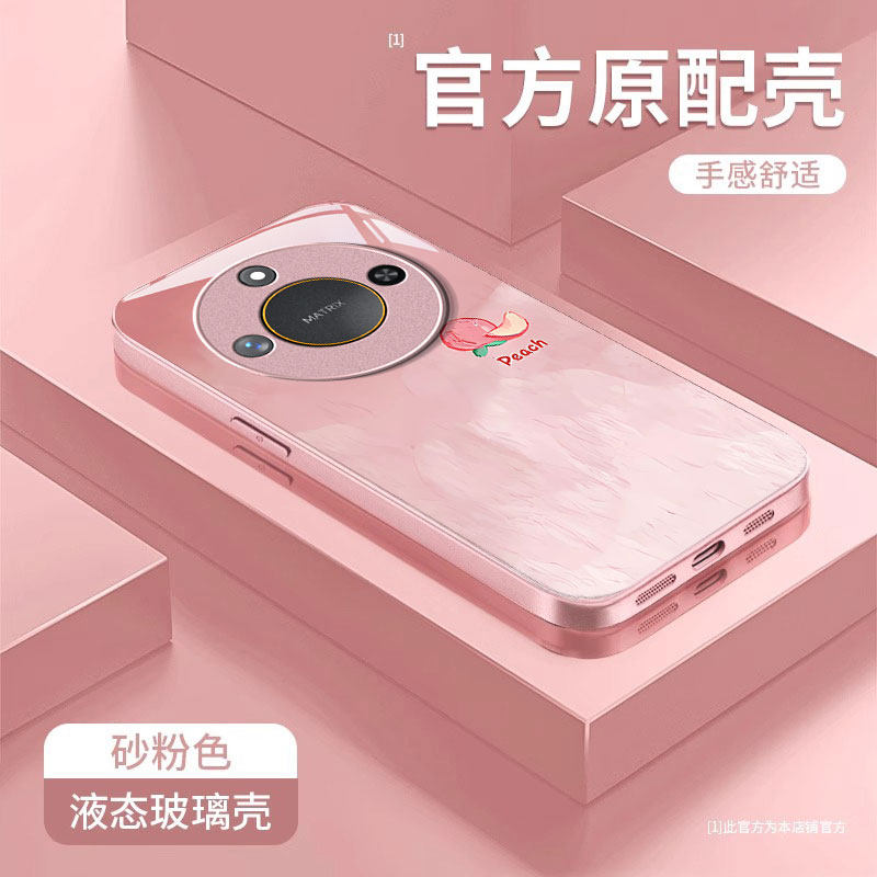 适用华为荣耀x60手机壳x50新款女夏日桃子huawei荣耀x40高级感x30i可爱x20se防摔x10硅胶液态全包镜头保护套,3C数码配件,手机保护套/壳,淘宝优惠券,粉丝福利购,淘宝优惠卷
