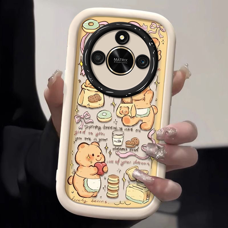 适用荣耀x50手机壳黄油小熊可爱卡通新款女荣耀x40高级感荣耀x30防摔x20se硅胶x10液态x8全包镜头保护套,3C数码配件,手机保护套/壳,淘宝优惠券,粉丝福利购,淘宝优惠卷