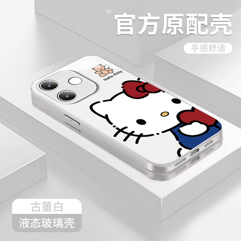 适用OPPOA5活力版手机壳A3i凯蒂猫猫A2M可爱卡通风A1Pro女新款OPPO高级感A97带挂绳A93s全包防摔A58玻璃壳A57