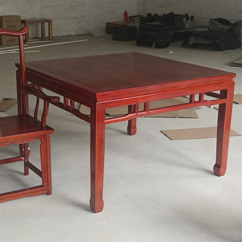 实木八仙桌小方桌中式仿古四方桌正方形桌简约原木饭桌老榆木餐桌