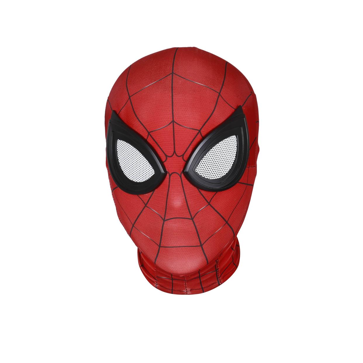 小黑钢铁蜘蛛侠紧身衣配件 spiderman舞台cos服头罩面罩头套面具*