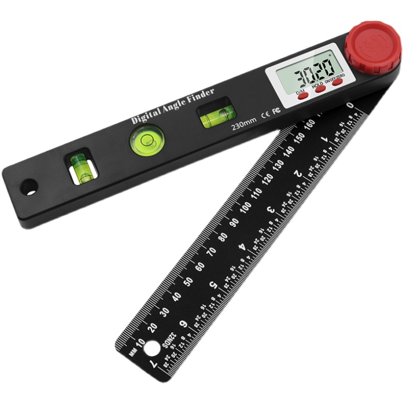 新款4in1数显角度尺 水准仪 直尺 木工角尺 多用途水平尺