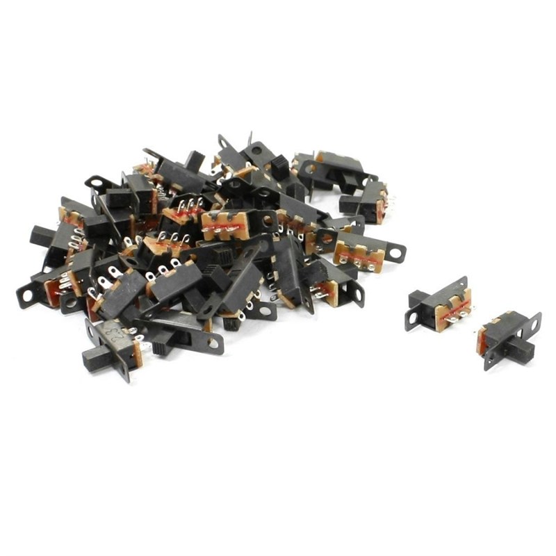 SS12F15VG6 横柄直插式 1P2T杠杆式拨动开关 3脚2档柄高6mm