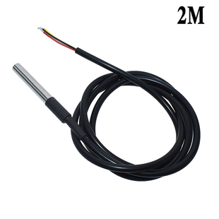 DS18B20数字温度传感器探头水温探测线不锈钢封装 3米 防水型