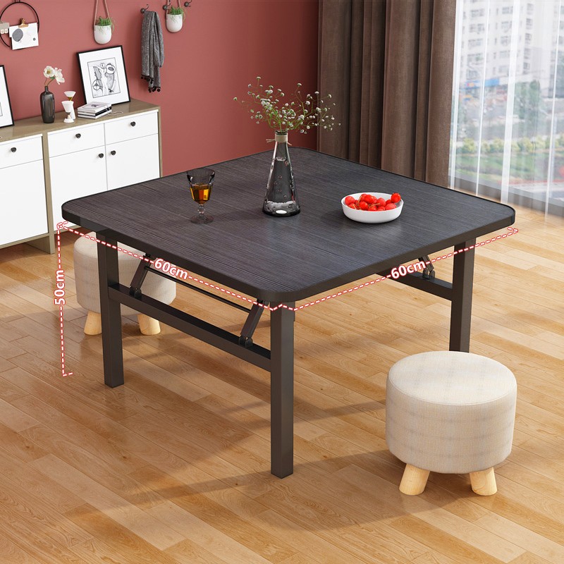 折叠吃饭桌矮桌家用餐桌地桌摆摊桌简易四方桌出租屋正方形小桌子