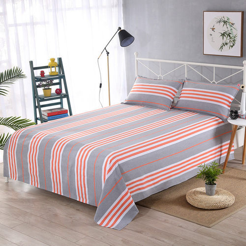 老粗布床单单件条纹加厚棉双人单人多尺寸床单学生宿舍被单不掉色