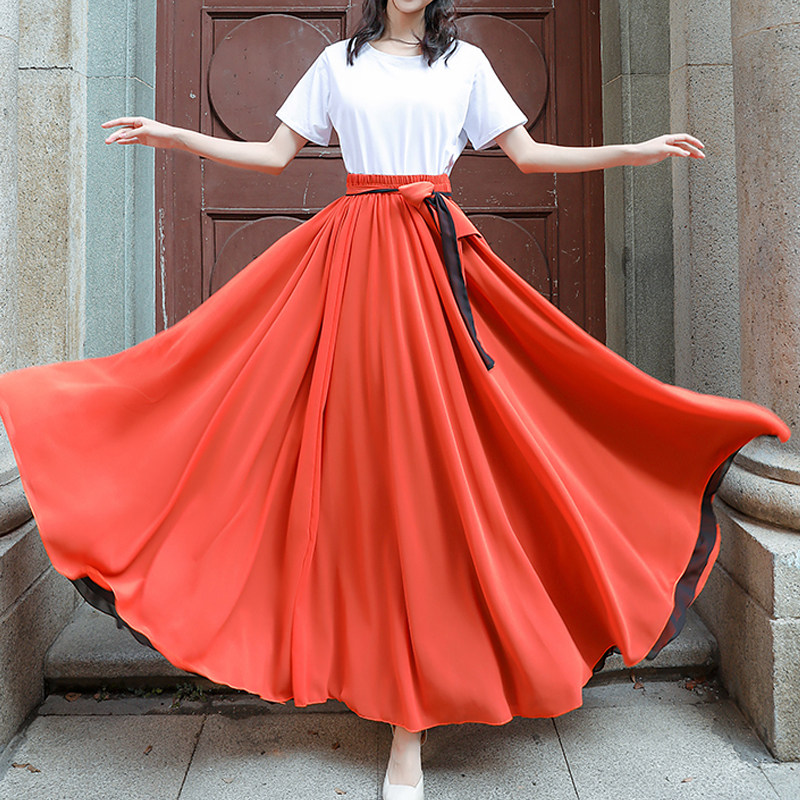 新疆舞双面720度大摆裙雪纺跳舞裙练功裙两面穿舞蹈裙半身裙长裙,工业油品/胶粘/化学/实验室用品,实验室漏斗,淘宝优惠券,粉丝福利购,淘宝优惠卷