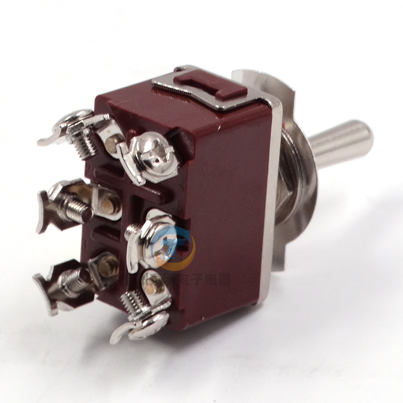 左右自复位钮子开关ZT-223摇臂开关 拨动开关6脚3档KN-223 12mm