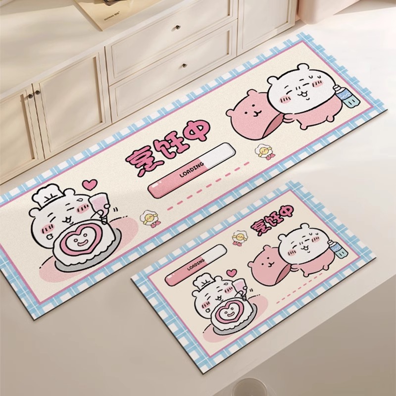 硅藻泥厨房地垫防滑防油可擦耐脏免洗专用脚垫吸油吸水地毯可裁剪