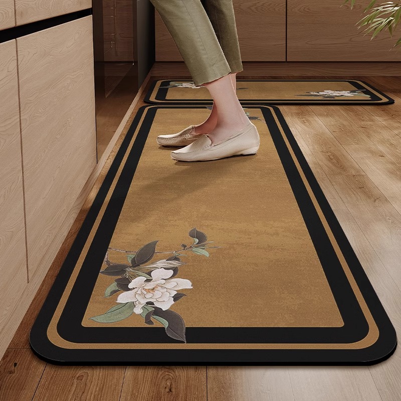 硅藻泥厨房地垫防滑防油可擦耐脏免洗专用脚垫吸油吸水地毯可裁剪