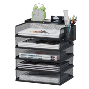 A3纸文件夹专用桌面文件架金属资料文件框多层文件收纳架办公室收纳盒书架书立档案办公桌文具用品大全置物架