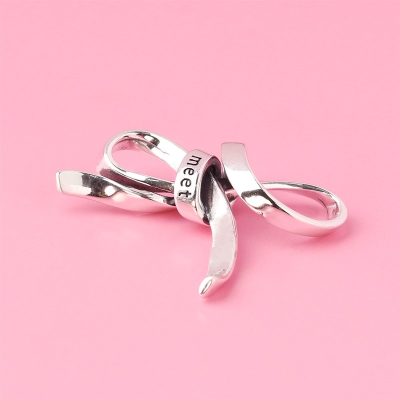 s925银实心泰银复古蝴蝶结吊坠个性diy手錬项链锁骨链银配件材料