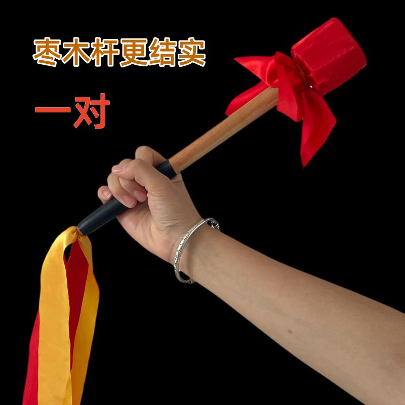 好货大军鼓棒鼓锤木质防滑手柄羊毛毡头鼓锤军鼓槌33cm长大鼓棍棒
