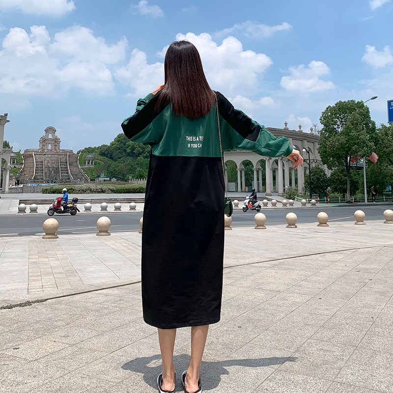 好货孕妇卫衣春季2025新款上衣打底韩版中长款裙子宽松大码春装连