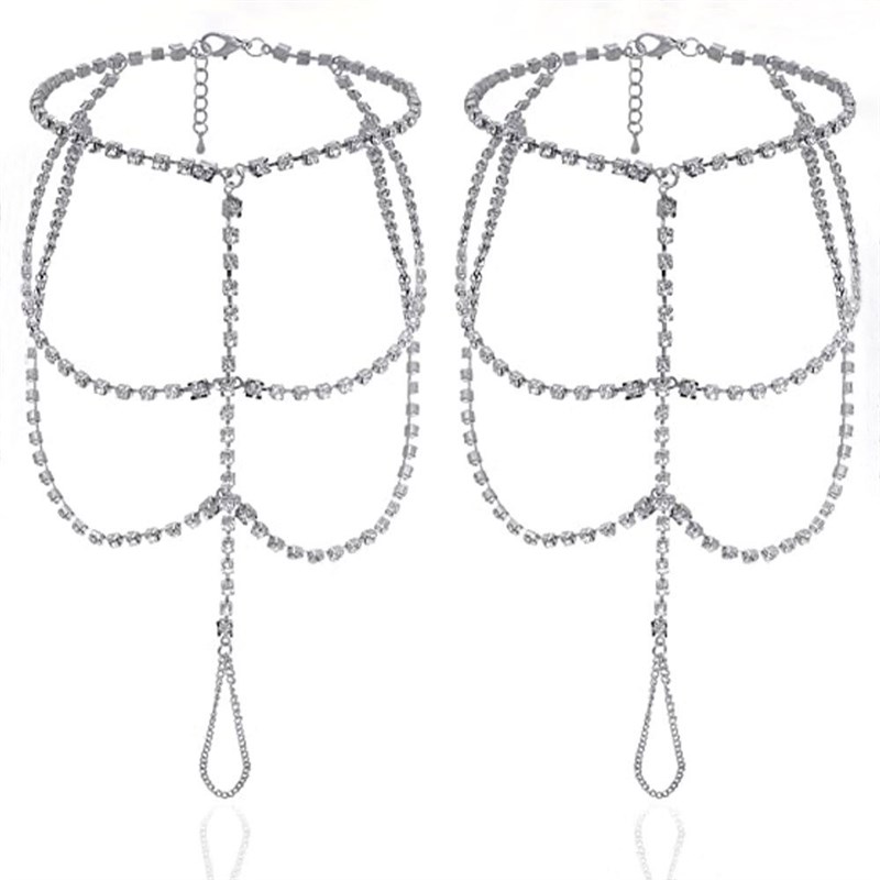 New all-match beach multi-layer anklet personality simple di