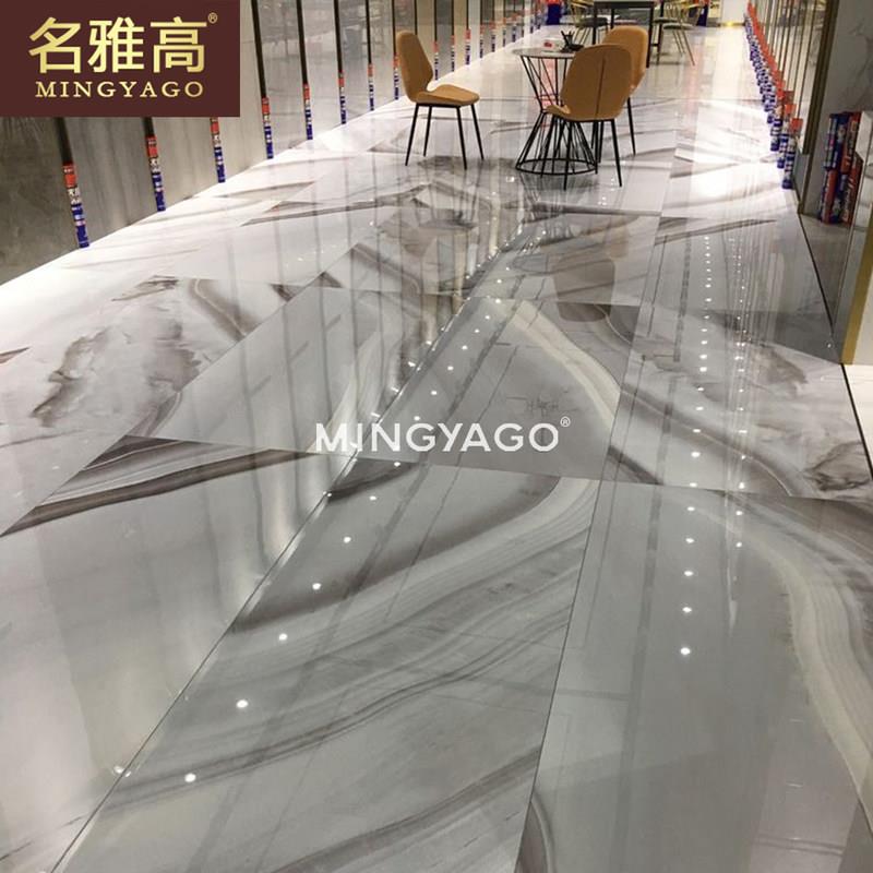 玛瑙玉法式轻奢瓷砖化妆室壁砖600x1200客厅大理石地砖玉石咖色暖