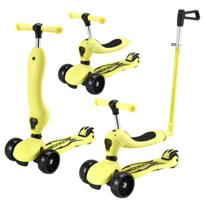 极速小千千宝宝三合一儿童滑板车带推杆可坐可骑滑溜娃神器1-2-8