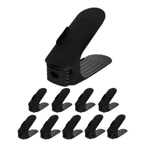 极速10 Pcs Adjustable Shoe Stacker Shoe Slots Organizer Shoe