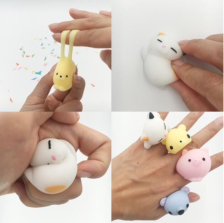 10Pcs All Different Cute Mochi Squishy Cat Slow Rising Squee