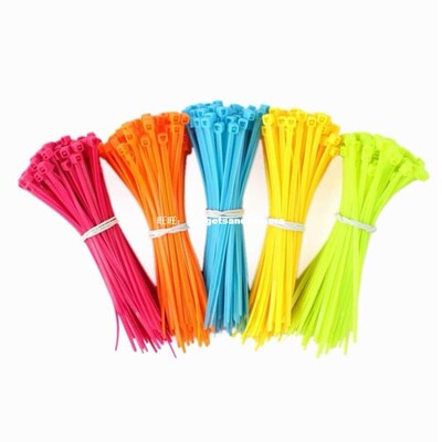 好货100pcs/lot Colorful CABLE TIES 100mm x 2.5mm 4\ ZIP TIE