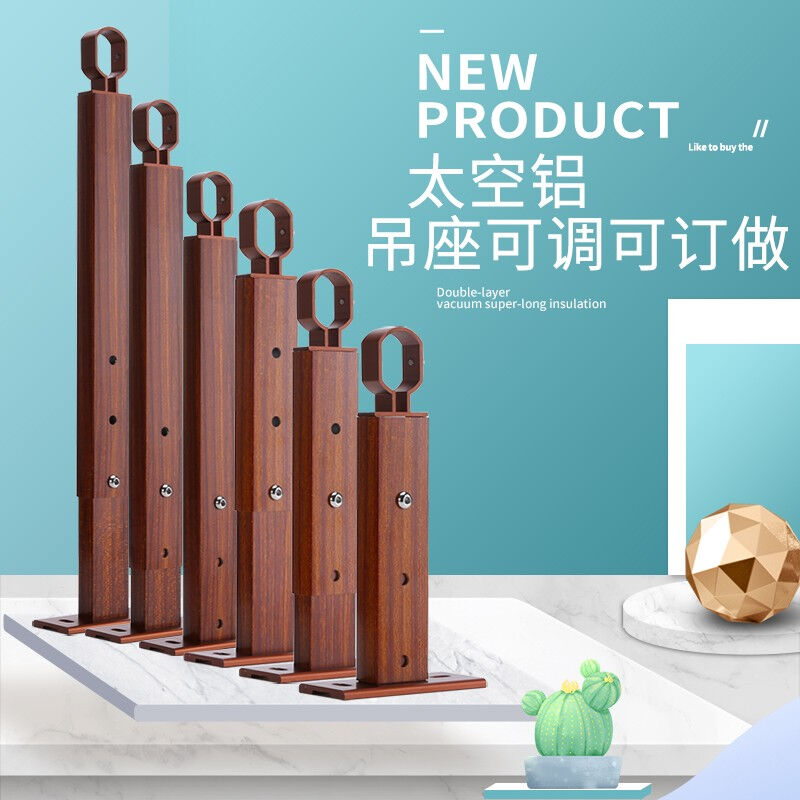 好货欧全固定顶装晾衣杆铝合金简易防风打孔凉阳台顶装吊衣杆挂衣