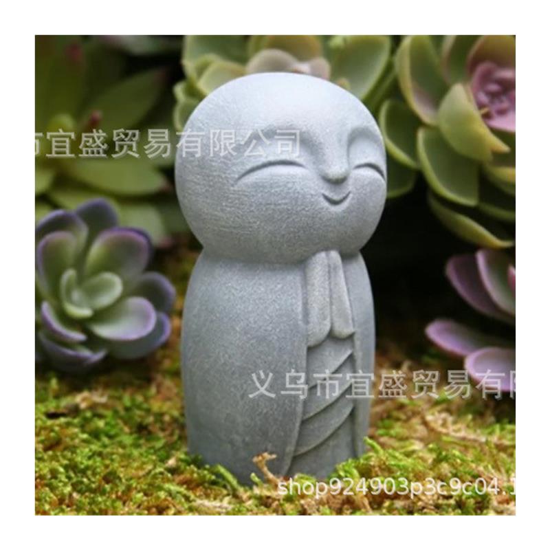 极速2023新款跨境新款可爱小佛弥勒佛树脂摆饰树脂工艺品庭院迷你