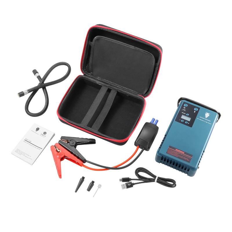 汽车应急启动电源12V车载大容量电瓶打火搭电神器打充气泵一体机