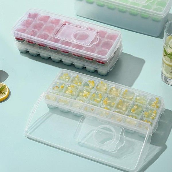 Easy Release 2 Colors Removable Flip Lid Ice Making Mold
