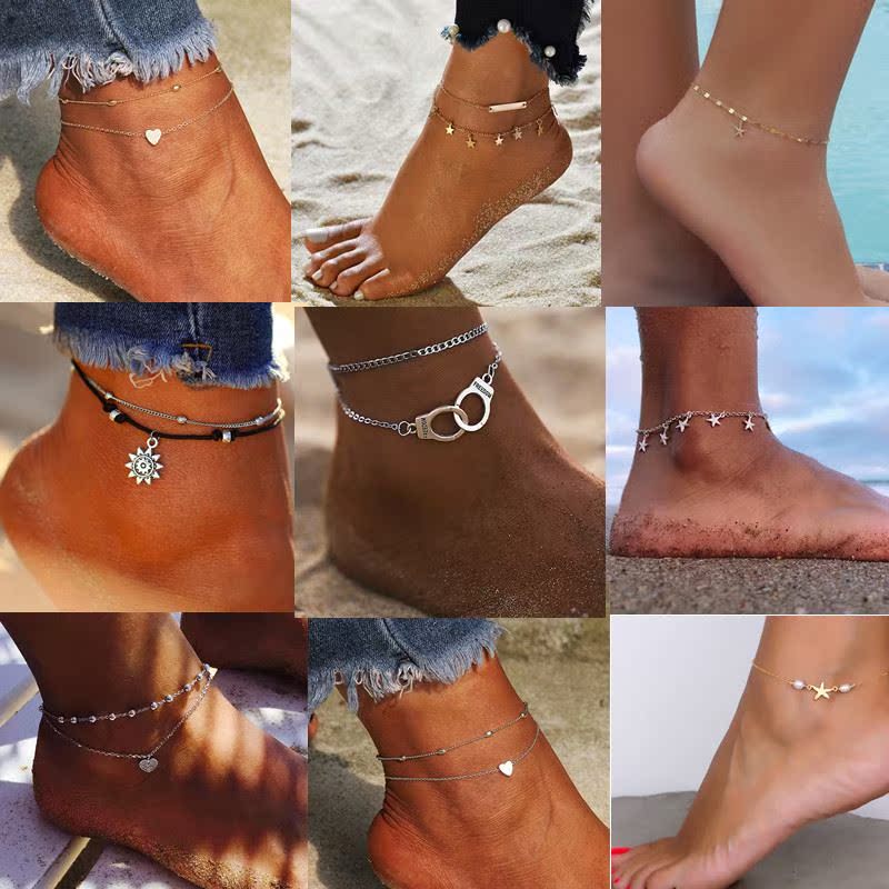 Boho Style Star Anklet Fashion Multilayer Foot Chain 2022 Ha