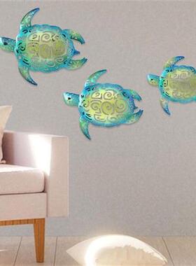 极速Pcs Beach Theme Sea Turtle Wall Art Turtle Figurine Meta