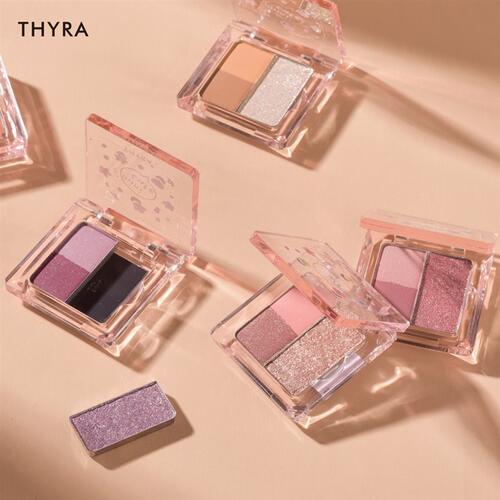 极速小萌新新色来袭!Thyra昙雅小萌新缤纷四色眼影盘日常大地色亮