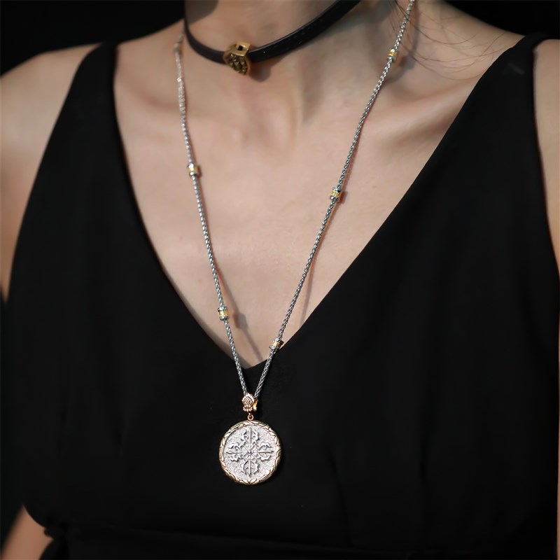 9.29宝家高定S925银九宫ba挂十二生肖圆牌吊坠女国潮国风小众设计