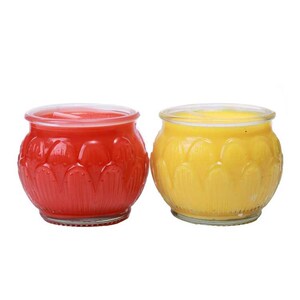 极速虔诚灯 酥油灯平口莲花灯玻璃佛前家用蜡烛佛灯供灯24小时长
