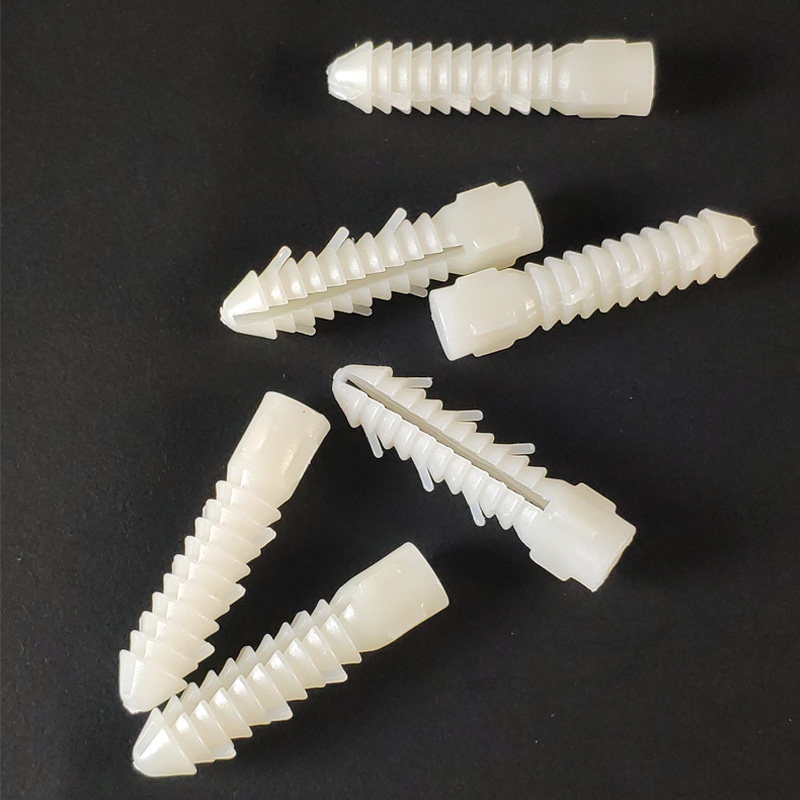 好货塑料膨胀管带刺胶塞胶粒胀塞墙塞膨胀螺丝6mm8mm6厘8厘500个1