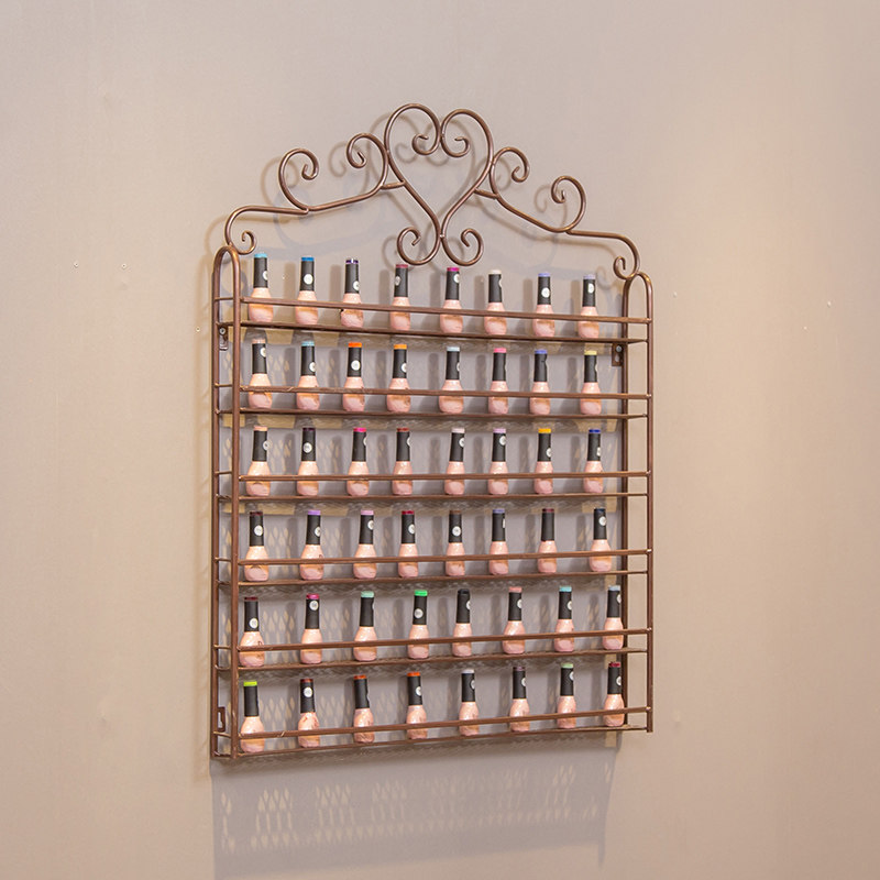 好货欧式六层美甲店指甲油展示架铁艺甲油胶展架美甲架子壁挂化妆