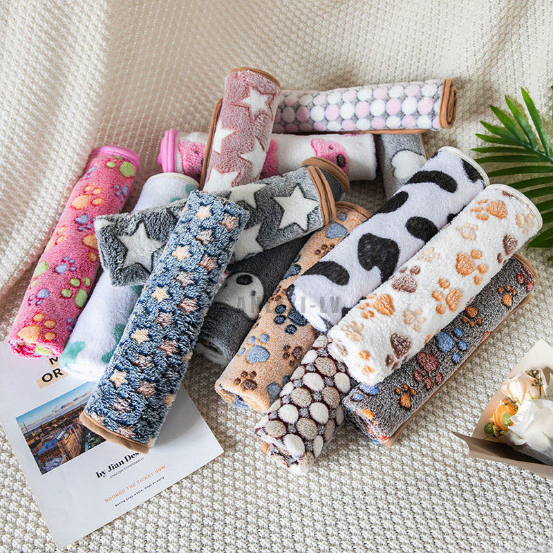 极速S-XL Dog Blanket Soft Fluffy Dog Sleeping Blanket Winter