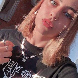 Lock metal pendant necklace nd punk alloy clavicle chain