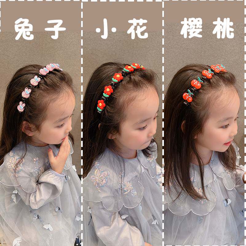 极速韩国儿童编发发箍2022年网红新款女童碎发夹不伤头箍碎发神器