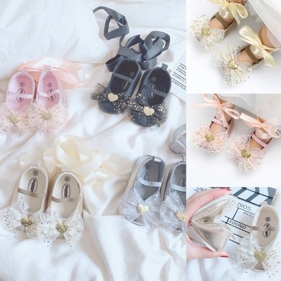 可可妈公主婴儿鞋满月照百天照周岁生日鞋子小宝宝步前鞋学步鞋。