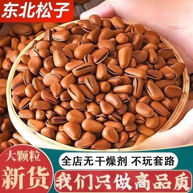 东北松子大颗粒巴西松子新货原味手剥开口大颗粒松子坚果休闲零食