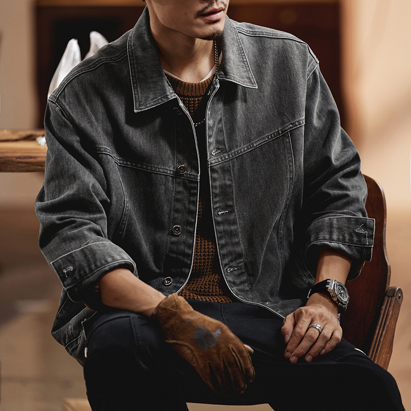 男生牛仔外套男款潮牌秋冬款2024新款秋装大码男装工装夹克男秋季