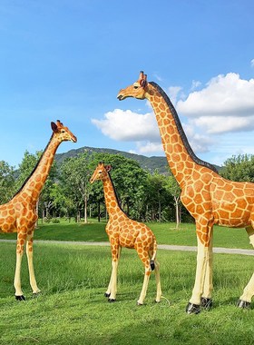 户外仿真长颈鹿雕塑大型动物摆件公F园林景观小品景区售楼部装饰