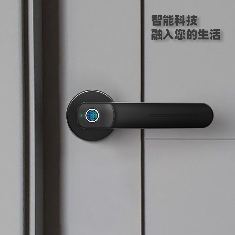 室内指纹锁d木门家用卧室办公室通用智能锁公寓电子密码锁球形锁