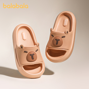 巴拉巴拉儿童拖鞋 室内防滑家居洗澡宝宝卡皮巴拉女童凉拖 男童夏季
