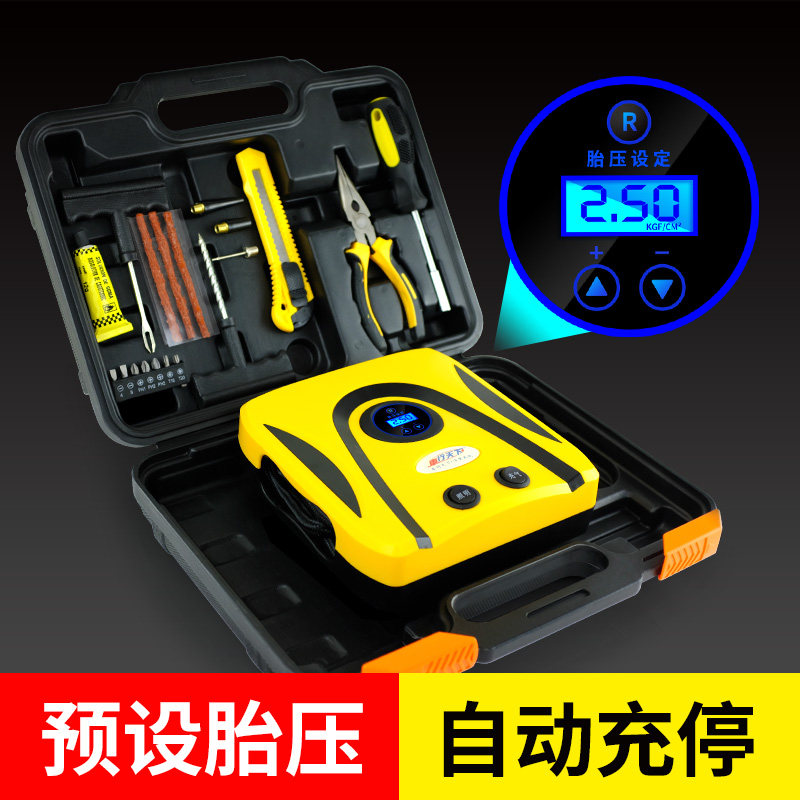 现货速发车载充气泵12V汽车车用可携式打气筒小轿车大功率电动打