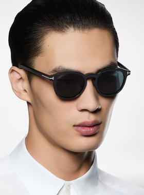 【2025秋冬新款】TOM FORD太阳镜 TF圆形复古休闲墨镜 FT1277-D