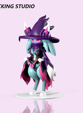 主意玩家粉丝一等奖：幻兽帕鲁娇羞暗巫猫GK10cm潮玩手办模型摆件