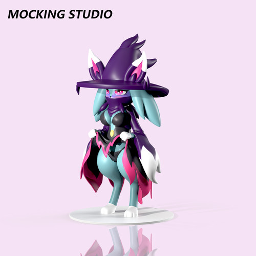 主意玩家粉丝一等奖：幻兽帕鲁娇羞暗巫猫GK10cm潮玩手办模型摆件